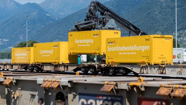 Le terminal cargo CFF de Cadenazzo au Tessin. [Keystone/Ti-Press - Gabriele Putzu]