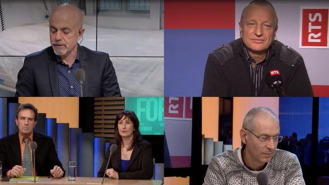 Débat entre Luc Avigdor, Franz Walter, André Kuhn et Christine Bussat sur le droit au suicide assisté en prison. [RTS - Forum]