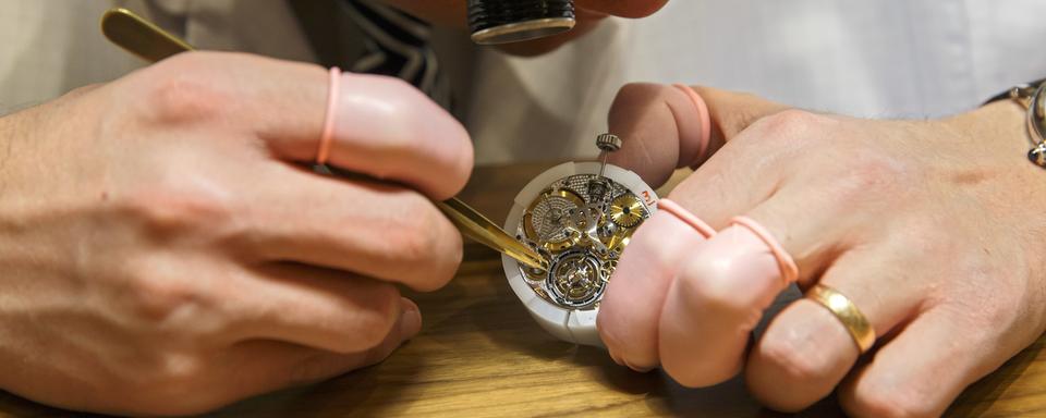 L'horlogerie s'attend à un recul des exportations de 25 à 30% en 2020. [Keystone - Salvatore Di Nolfi]