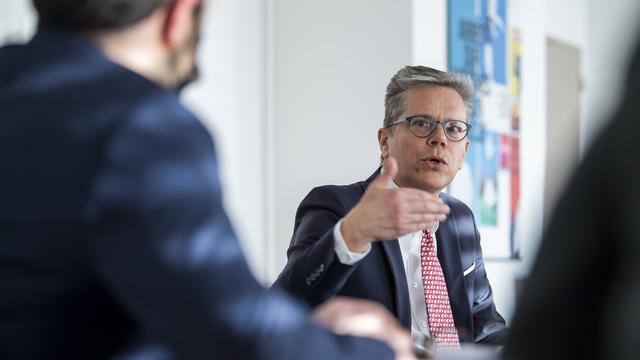 L'ambassadeur Raphael Nägeli, chef de la division Asie et Pacifique au Département fédéral des affaires (DFAE). [Keystone - Martial Trezzini]