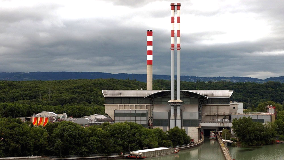 L'usine d'incinération des Cheneviers à Genève. [Keystone - Martial Trezzini.]
