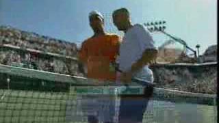Roger Federer s'incline face à Andre Agassi à Miami