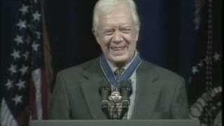 Le prix nobel de la paix 2002 attribué à l'ancien président des Etats-Unis, Jimmy Carter