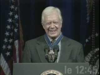 Le prix nobel de la paix 2002 attribué à l'ancien président des Etats-Unis, Jimmy Carter