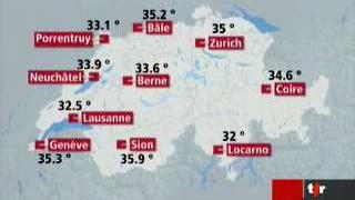 Canicule: tour d'horizon en Suisse et prévisions