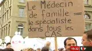 12'000 médecins généralistes et leurs sympathisants manifestent à Berne
