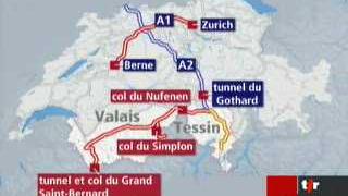 La fermeture de la route du Gothard perturbe toute la Suisse centrale