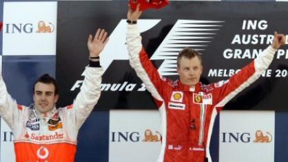 Raikkonen a devancé le champion du monde Alonso