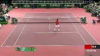 Tennis / Coupe Davis: Roger Federer bat Radek Stepanek (6-3, 6-2, 6-7, 7-6)