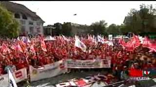 Zurich: la manifestation d'UNIA mobilise dix-sept mille ouvriers