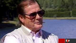 Avec Roger Moore à Crans-Montana