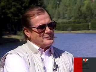 Avec Roger Moore à Crans-Montana