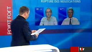 Construction: Aldo Ferrari, syndicaliste UNIA/VD, et Michel Buro, vice-président de la Société suisse des entrepreneurs, débattent de la dénonciation de la CCT