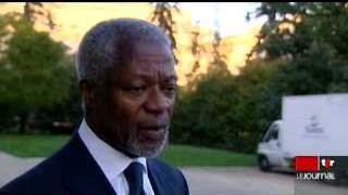 Kofi Annan à inauguré le Forum humanitaire mondial, mercredi à Genève