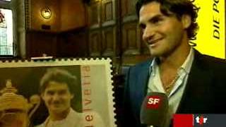 La Poste lance le timbre de 1 franc à l'effigie de Roger Federer