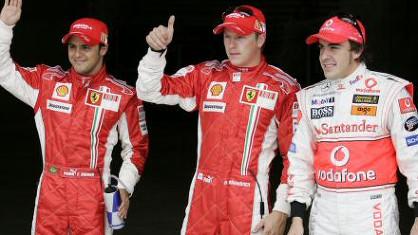 Raikkonen et Massa heureux de leur doublé en qualification