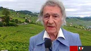 Interview de Franz Weber, prés. Fondation Franz Weber, au sujet de Lavaux, qui entre dans le patrimoine mondial de l'UNESCO, en direct de Lavaux (VD)