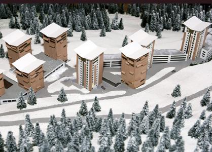 Partie de la maquette du complexe hôtelier que le groupe russe Mirax aimerait construire à Aminona.