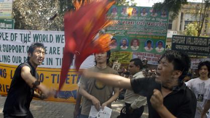 La révolte des Tibétains s'est étendue en Inde, ici à New Dehli