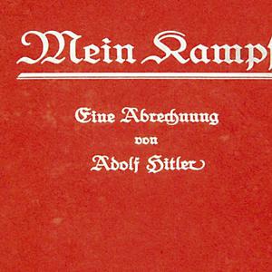 Détail de la couverture de l'édition originale de "Mein Kampf". [Keytone]