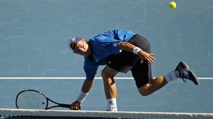 Lleyton Hewitt a souffert sur la Rod Laver Arena