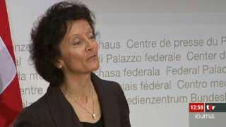 La Conseillère fédérale Eveline Widmer-Schlumpf présente son programme politique