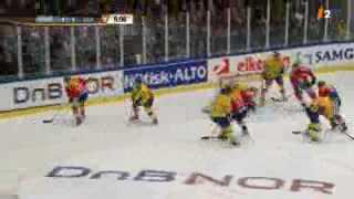 Hockey / match amical: Suède - Suisse (4-3)