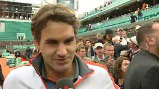 Tennis / Roland Garros: interview de Federer après sa victoire contre Del Potro