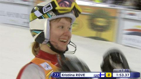 Ski alpin / slalom dames Levi : la 2e manche de Kristina Rove (FIN), dossard 77 ! (7)