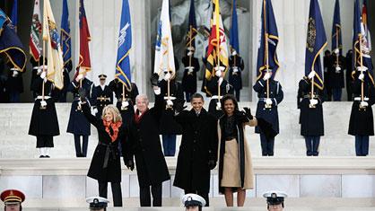 L'heure était à la fête pour la nouvelle équipe présidentielle à Washington.