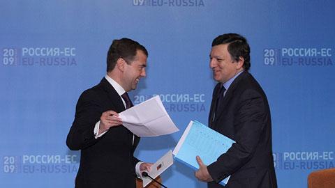 Dmitri Medvedev et José Manuel Barroso n'ont pas fait avancer les dossiers chauds.