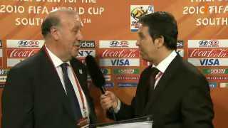 Football / Coupe du Monde: itw Vicente del Bosque (entraîneur Espagne)