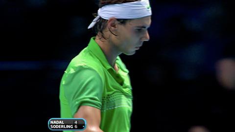 Tennis / Masters : Robin Söderling remporte le 1er set (6-4) face à Rafael Nadal