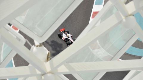 Lewis Hamilton s'est montré à l'aise sur le nouveau circuit d'Abu Dhabi.