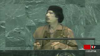 Assemblée de l'ONU: Mouammar Kadhafi a tenu un discours fleuve et accusateur envers le conseil de sécurité. Aucune allusion à la Suisse