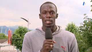 Athletissima de Lausanne: entretien avec Usain Bolt, coureur jamaïcain et triple champion olympique