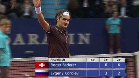Tennis / Swiss Indoors: Federer - Korolev, 3 balles de match (3)