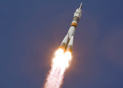 La fusée Soyouz a décollé sans encombres du Kazakhstan.