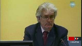 La Haye: Radovan Karadzic a comparu pour la première fois devant le Tribunal Pénal International. Il avait jusqu'alors refusé de s'y présenter