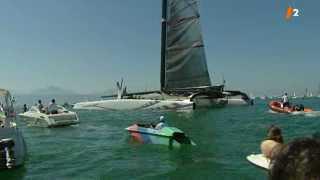 Alinghi: Le nouveau catamaran d'Ernesto Bertarelli a paradé en grandes pompes sur le lac Léman le jour de la Fête nationale helvétique