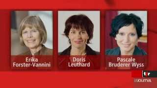 Politique fédérale: trois femmes occuperont les postes les plus en vue