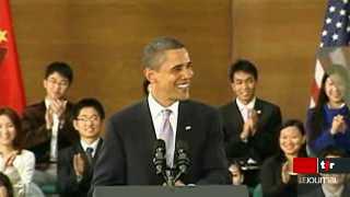 Barack Obama en Chine: le président américain prône la liberté d'information