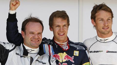 Sebastian Vettel semble le seul rival des Brawn de Barrichello et Button.