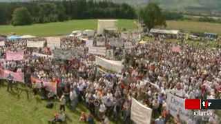 Suisse: les paysans ont manifesté à Sempach (LU), entre autres contre la chute des prix du lait