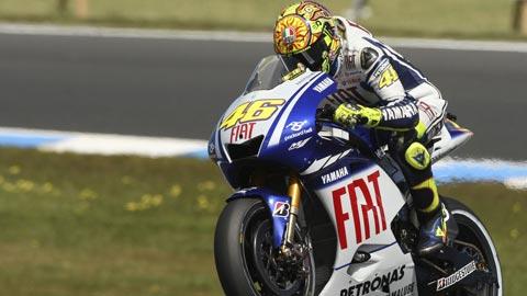 Valentino Rossi a lâché les chevaux en Australie.