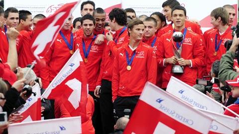 Les champions du monde ont atterri à 9h sur le sol suisse.