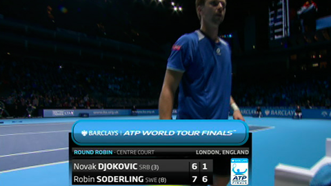 Tennis / Masters de Londres: Söderling s'impose en 2 manches face à Djokovic (7-6, 6-1)