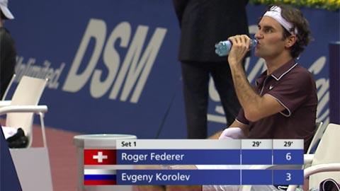 Tennis / Swiss Indoors: Federer enlève aisément la 1re manche (2)