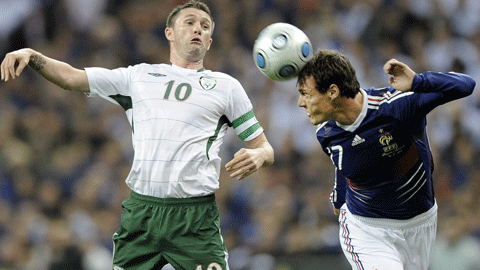 Keane (à gauche) avait ouvert le score pour l'Eire.