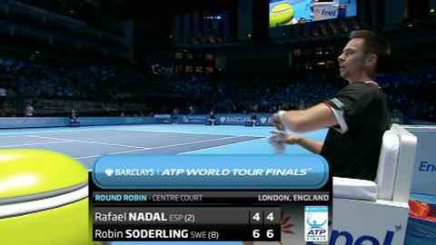 Tennis / Masters : Robin Söderling s'impose en deux sets (6-4, 6-4) contre Rafael Nadal